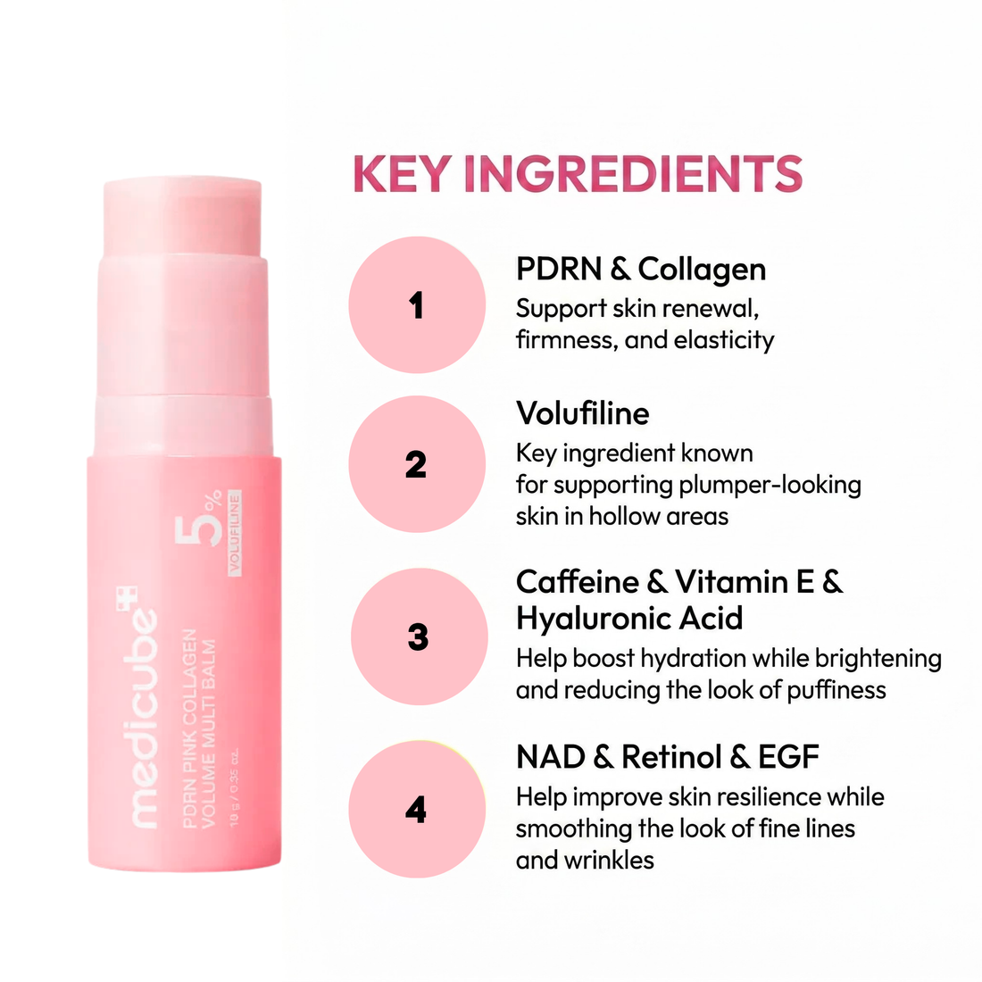 MEDÏCUBE - PDRN Pink Collagen Volume Multi Balm 10g